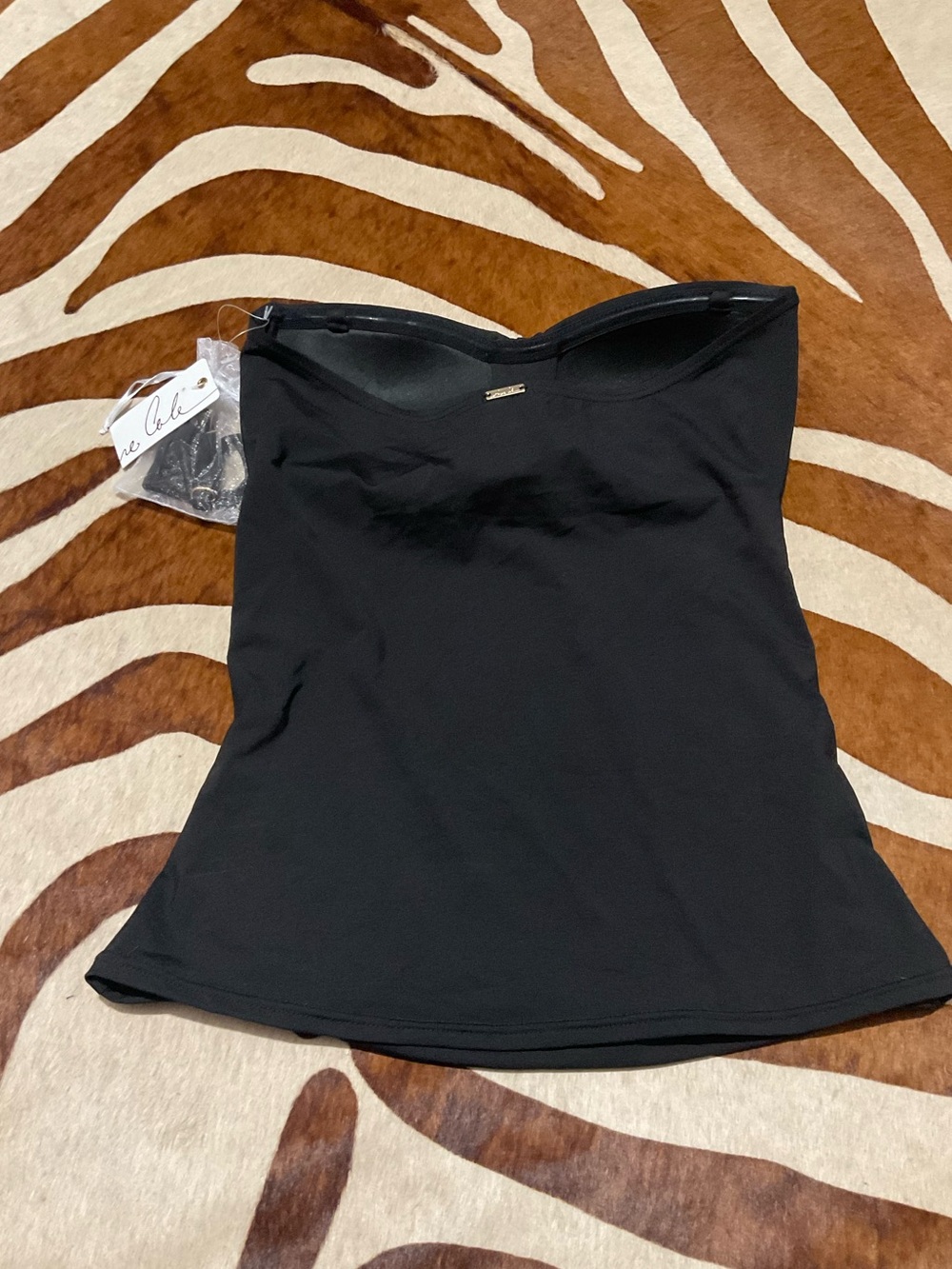 NEW Ann Cole Twist Front Bandeau Tankini Bandeaukini Swim Top Size XS - Picture 4 of 8
